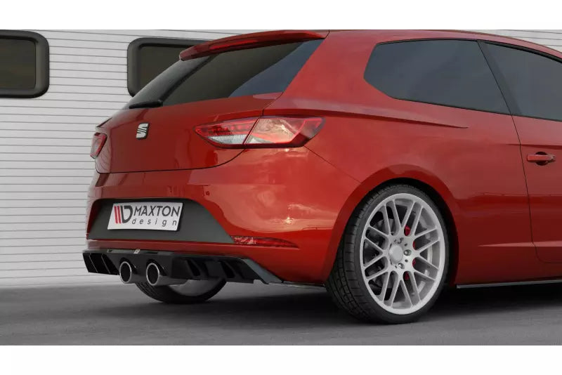 Maxton Design Heckdiffusor V.2 für Seat Leon 3 (Typ 5F) Cupra Facelift Hochglanz schwarz – Ansicht 2