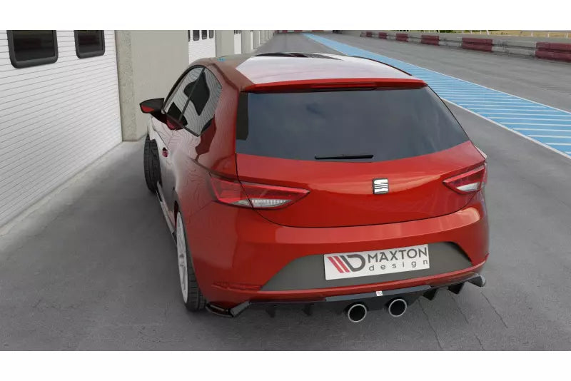 Maxton Design Heckdiffusor V.2 für Seat Leon 3 (Typ 5F) Cupra Facelift Hochglanz schwarz – Ansicht 3