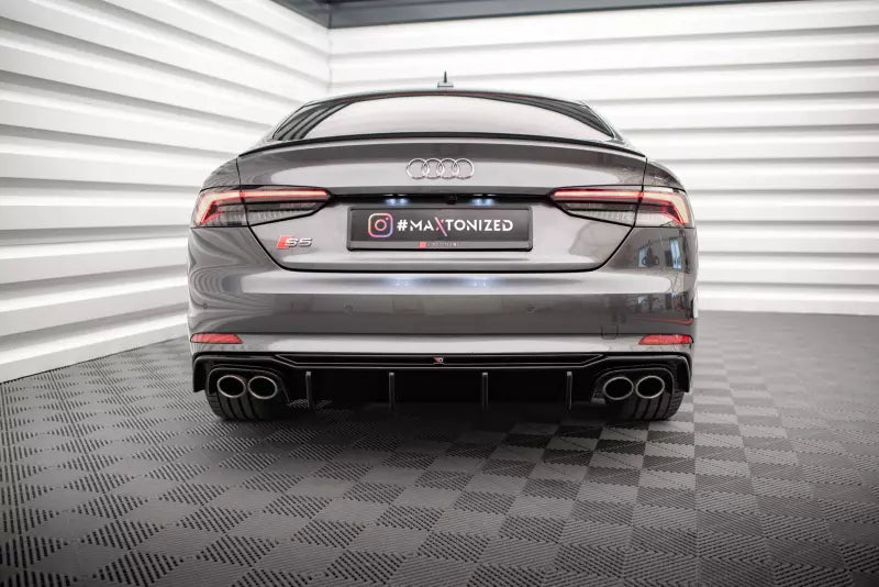 Maxton Design Heckdiffusor für Audi S5 / A5 S-Line Coupe / Sportback B9 F5 (2017-2019) Hochglanz schwarz – Ansicht 1