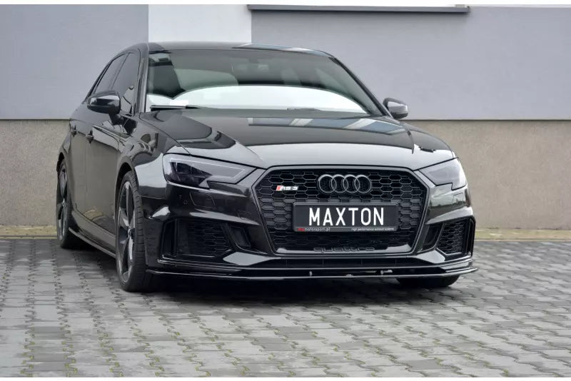 Maxton Design Frontlippe V.1 für Audi RS3 8V Sportback Facelift Hochglanz schwarz – Ansicht 1