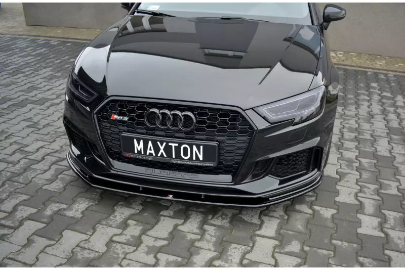Maxton Design Frontlippe V.1 für Audi RS3 8V Sportback Facelift Hochglanz schwarz – Ansicht 2