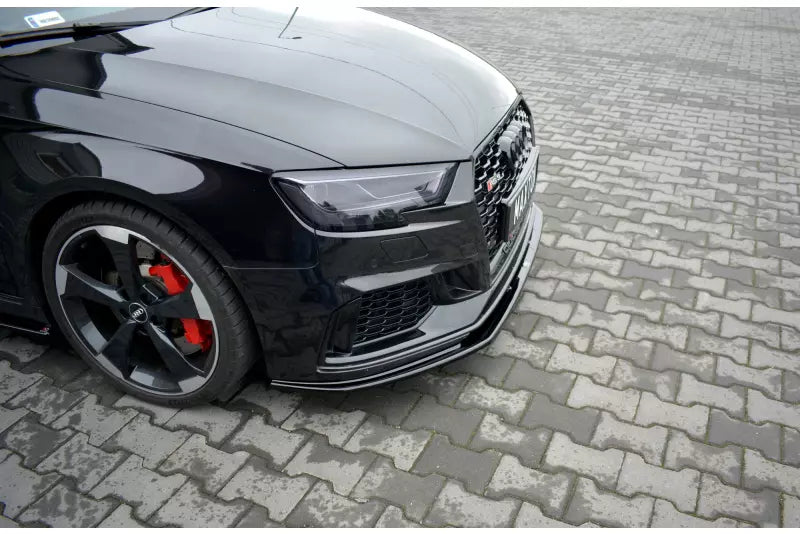 Maxton Design Frontlippe V.1 für Audi RS3 8V Sportback Facelift Hochglanz schwarz – Ansicht 4
