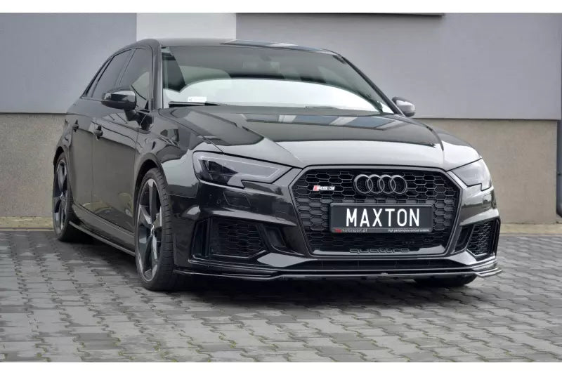 Maxton Design Frontlippe V.2 für Audi RS3 8V Sportback Facelift Hochglanz schwarz – Ansicht 1