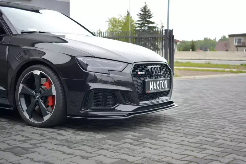 Maxton Design Frontlippe V.2 für Audi RS3 8V Sportback Facelift Hochglanz schwarz – Ansicht 3