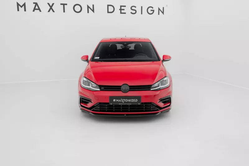 Maxton Design Frontlippe V.5 für VW Golf 7 R-Line / R Facelift ab 03/2017 Hochglanz schwarz – Ansicht 2