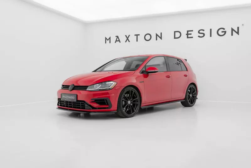 Maxton Design Frontlippe V.5 für VW Golf 7 R-Line / R Facelift ab 03/2017 Hochglanz schwarz – Ansicht 3