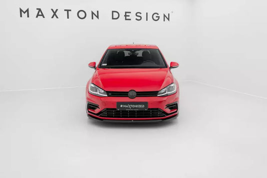 Maxton Design Frontlippe V.6 für VW Golf 7 R-Line / R Facelift ab 03/2017 Hochglanz schwarz – Ansicht 1