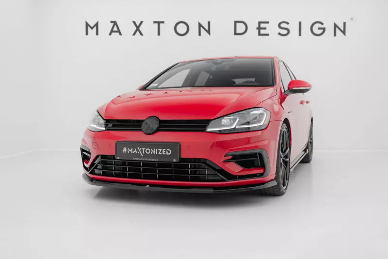 Maxton Design Frontlippe V.6 für VW Golf 7 R-Line / R Facelift ab 03/2017 Hochglanz schwarz – Ansicht 2