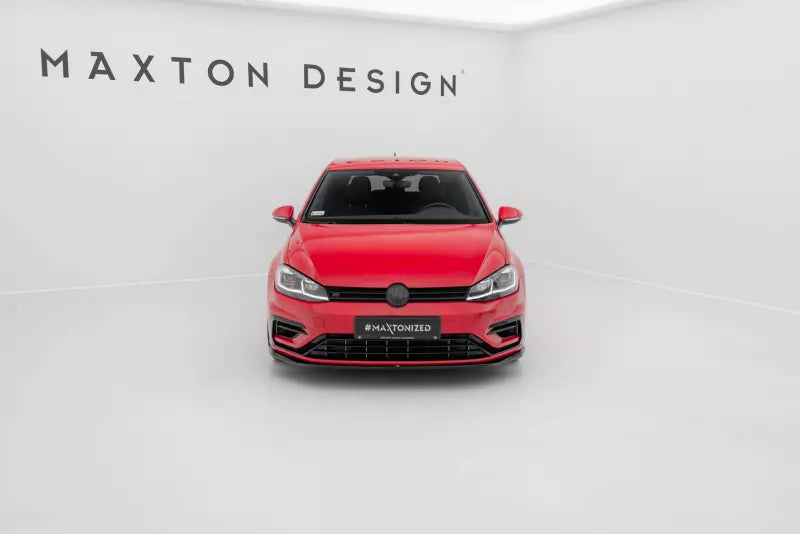 Maxton Design Frontlippe V.7 für VW Golf 7 R-Line / R Facelift ab 03/2017 Hochglanz schwarz – Ansicht 2