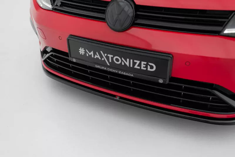 Maxton Design Frontlippe V.7 für VW Golf 7 R-Line / R Facelift ab 03/2017 Hochglanz schwarz – Ansicht 3