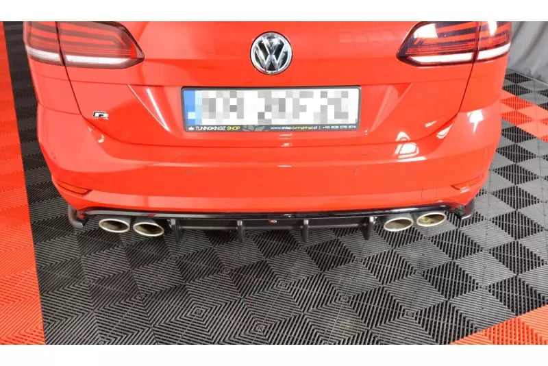 Maxton Design Heckdiffusor für VW Golf 7 Variant R / R-Line Facelift ab 03/2017 Hochglanz schwarz – Ansicht 1