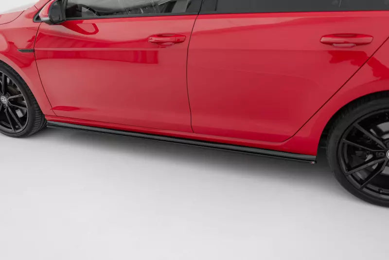 Maxton Design Seitenschweller (Paar) V.2 für VW Golf 7 R-Line / R Facelift ab 03/2017 Hochglanz schwarz – Ansicht 2