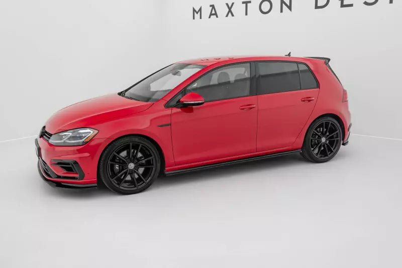 Maxton Design Seitenschweller (Paar) V.2 für VW Golf 7 R-Line / R Facelift ab 03/2017 Hochglanz schwarz – Ansicht 3