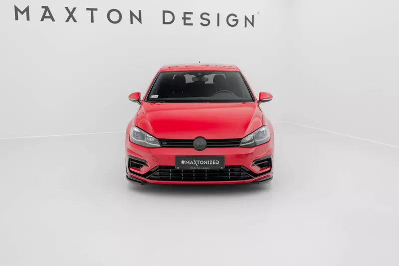 Maxton Design Frontlippen Flaps V.8 für VW Golf 7 R-Line / R Facelift ab 03/2017 Hochglanz schwarz – Ansicht 3