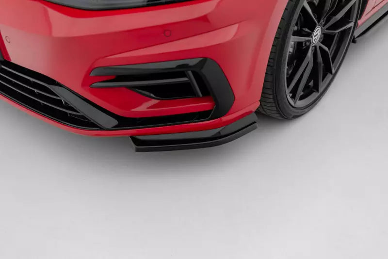 Maxton Design Frontlippen Flaps V.8 für VW Golf 7 R-Line / R Facelift ab 03/2017 Hochglanz schwarz – Ansicht 4