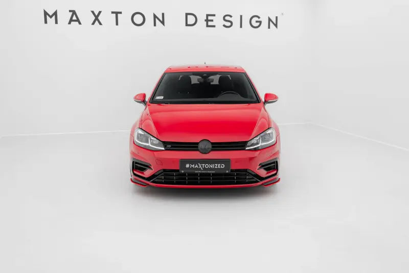 Maxton Design Frontlippen Flaps V.8 für VW Golf 7 R-Line / R Facelift ab 03/2017 Hochglanz rot – Ansicht 2