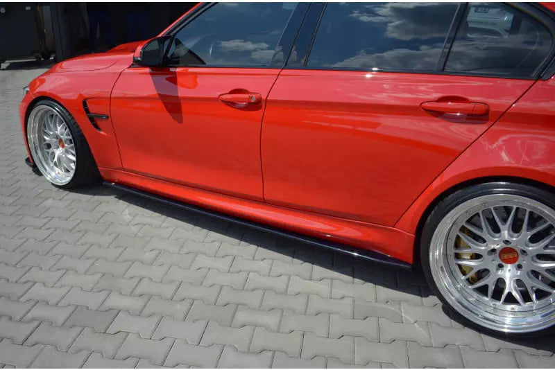 Maxton Design Seitenschweller (Paar) V.1 für BMW M3 F80 Hochglanz schwarz – Ansicht 1