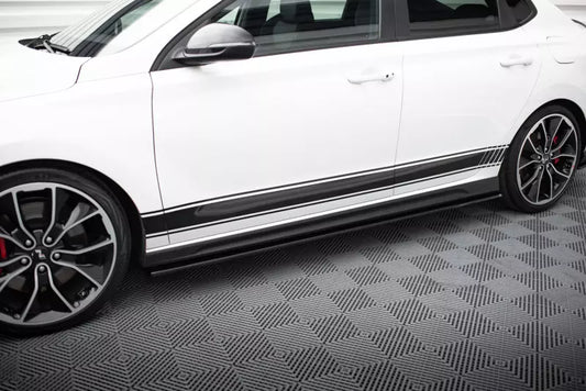 Maxton Design Seitenschweller (Paar) V.1 für Hyundai I30 N Mk3 Hochglanz schwarz – Ansicht 1