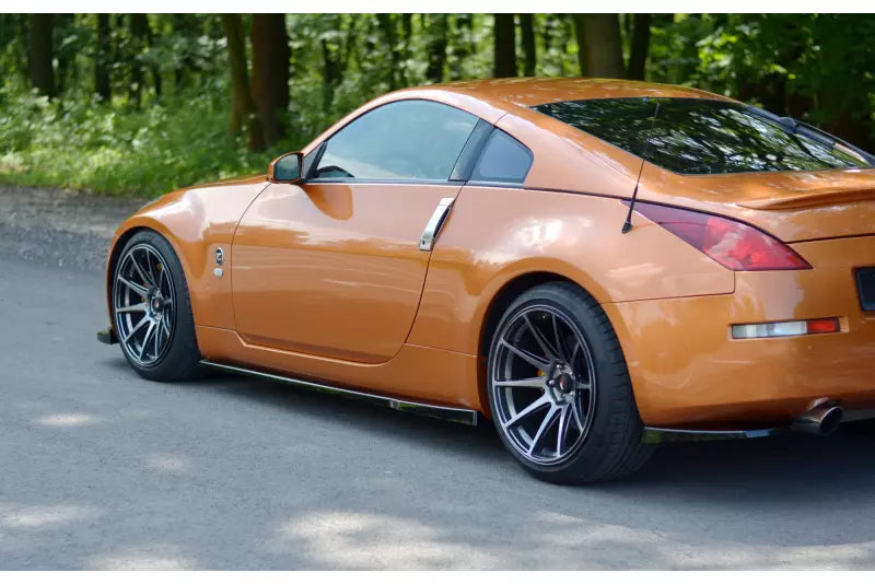 Maxton Design Seitenschweller (Paar) für Nissan 350Z Hochglanz schwarz – Ansicht 1