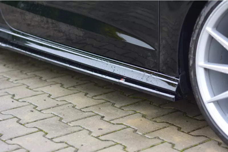 Maxton Design Seitenschweller (Paar) für Audi S3 / A3 S-Line 8V Hatchback Hochglanz schwarz – Ansicht 3