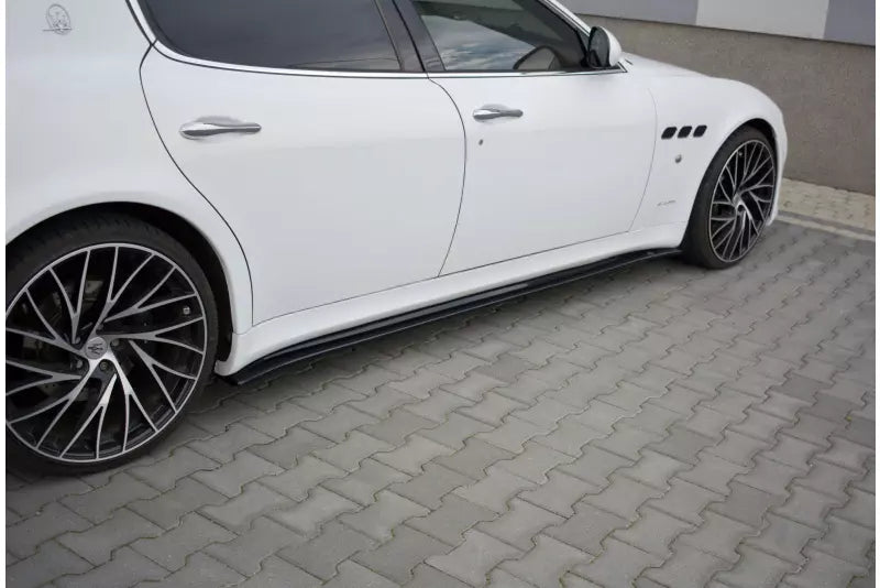 Maxton Design Seitenschweller (Paar) für Maserati Quattroporte V Mk5 Facelift Hochglanz schwarz – Ansicht 1