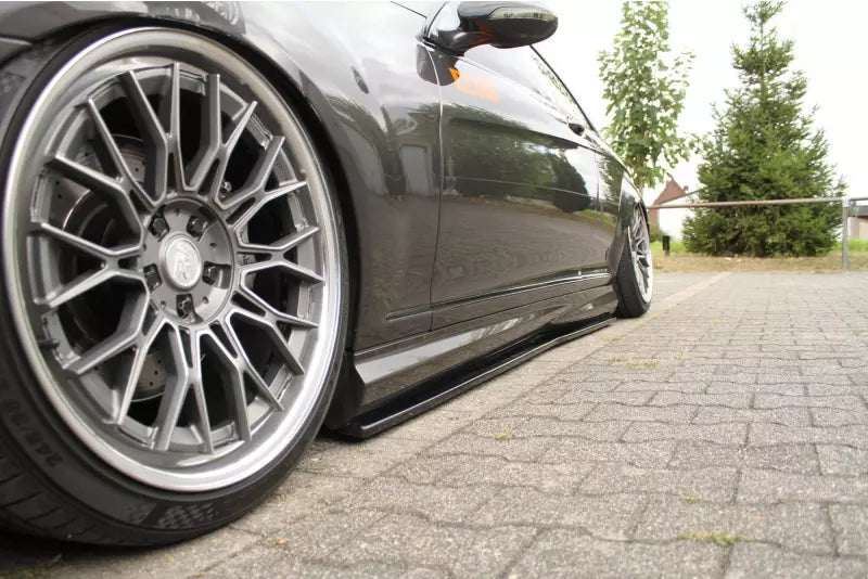 Maxton Design Seitenschweller (Paar) für Mercedes CL 500 C216 AMG-Line Hochglanz schwarz – Ansicht 1