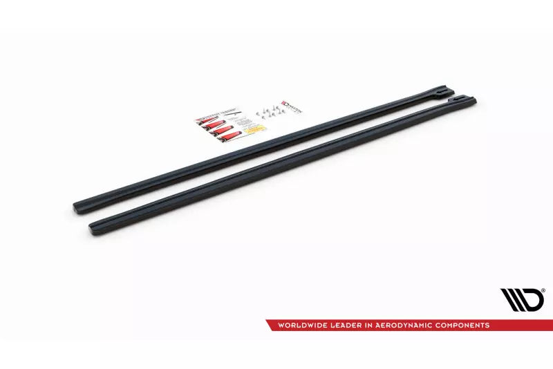 Maxton Design Seitenschweller (Paar) für Fiat 500 Abarth Mk1 Facelift Hochglanz schwarz – Ansicht 3