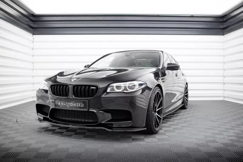 Maxton Design Frontlippe V.2 für BMW M5 F10 / F11 Hochglanz schwarz – Ansicht 1