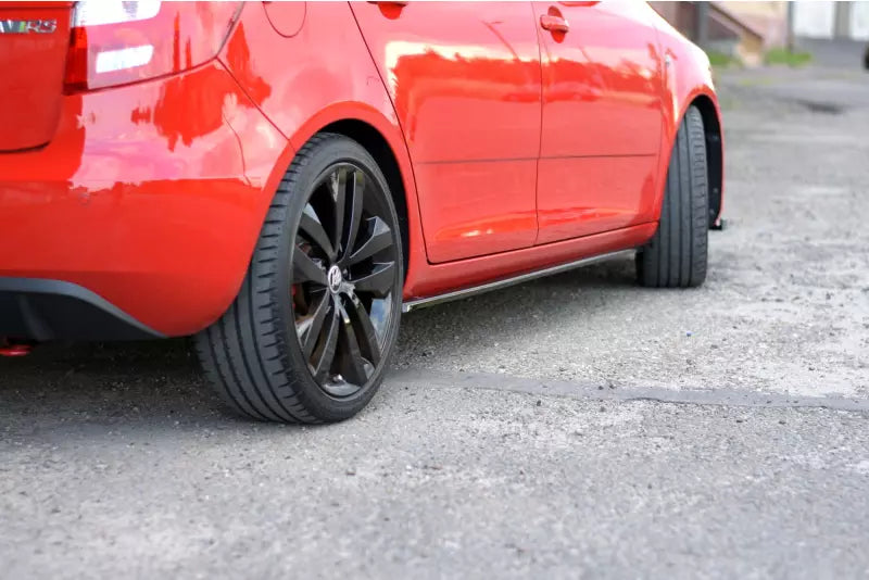 Maxton Design Seitenschweller (Paar) für Skoda Fabia RS 2 II Hochglanz schwarz – Ansicht 1