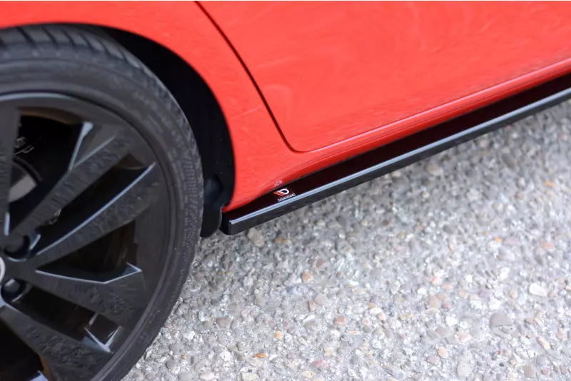 Maxton Design Seitenschweller (Paar) für Skoda Fabia RS 2 II Hochglanz schwarz – Ansicht 2