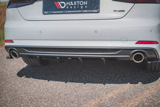 Maxton Design Heckdiffusor V.3 für Audi A5 B9 F5 S-Line Coupe / Sportback Hochglanz schwarz – Ansicht 1
