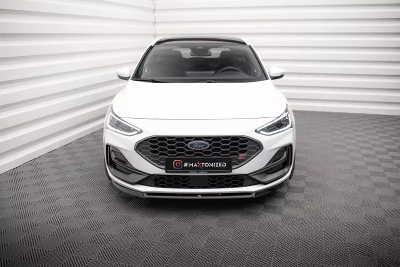 Maxton Design Frontlippe V.2 für Ford Focus ST-Line Mk4 Hochglanz schwarz – Ansicht 2