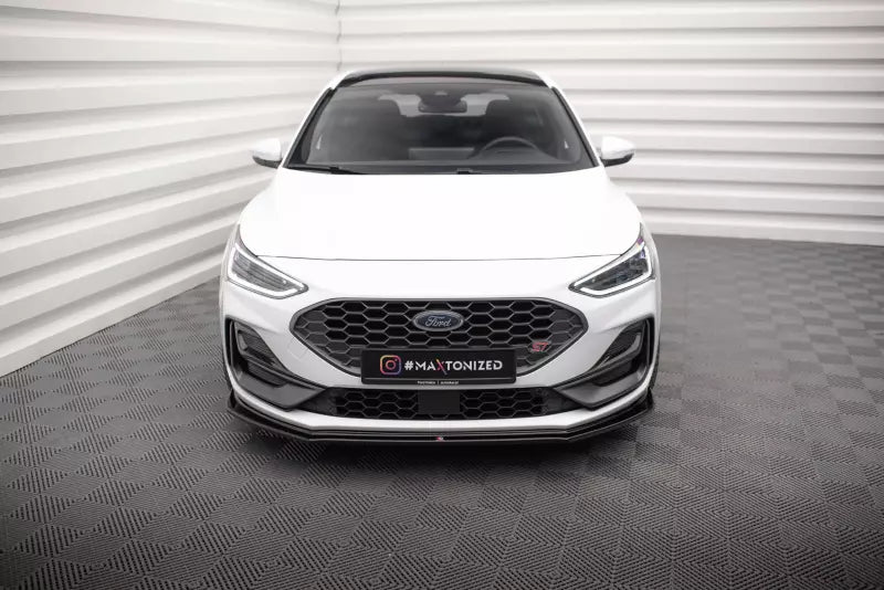 Maxton Design Frontlippe V.4 für Ford Focus ST-Line Mk4 Hochglanz schwarz – Ansicht 2