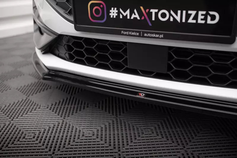 Maxton Design Frontlippe V.4 für Ford Focus ST-Line Mk4 Hochglanz schwarz – Ansicht 3