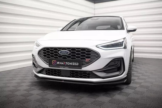 Maxton Design Frontlippe V.6 für Ford Focus ST-Line Mk4 Hochglanz schwarz – Ansicht 1