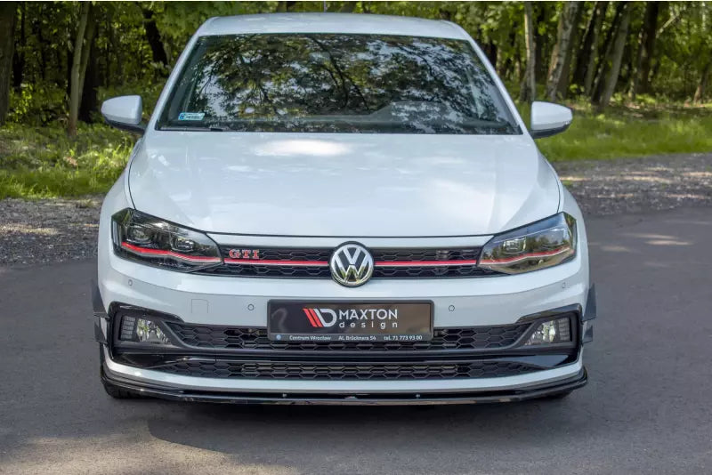Maxton Design Frontlippe V.1 für VW Polo 6 GTI Hochglanz schwarz – Ansicht 2