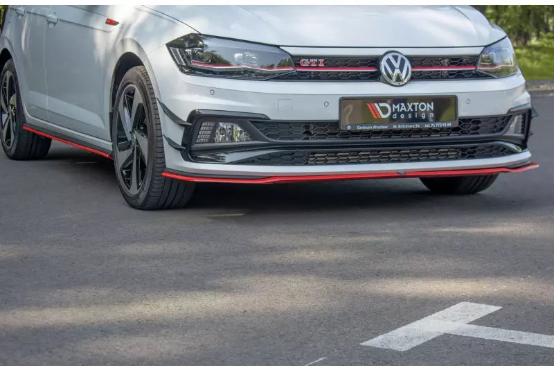 Maxton Design Frontlippe V.2 für VW Polo 6 GTI Hochglanz schwarz – Ansicht 1