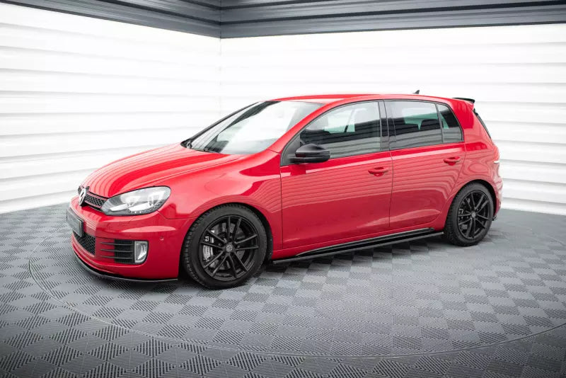 Maxton Design Seitenschweller (Paar) für VW Golf 6 GTI / GTD Hochglanz schwarz – Ansicht 2