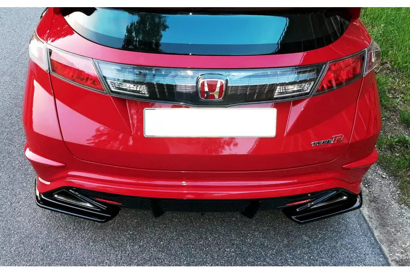 Maxton Design Diffusor Flaps für Honda Civic VIII Mk8 Type-R GP Hochglanz schwarz – Ansicht 1