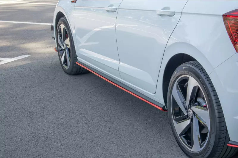 Maxton Design Seitenschweller (Paar) für VW Polo 6 GTI Hochglanz schwarz – Ansicht 2