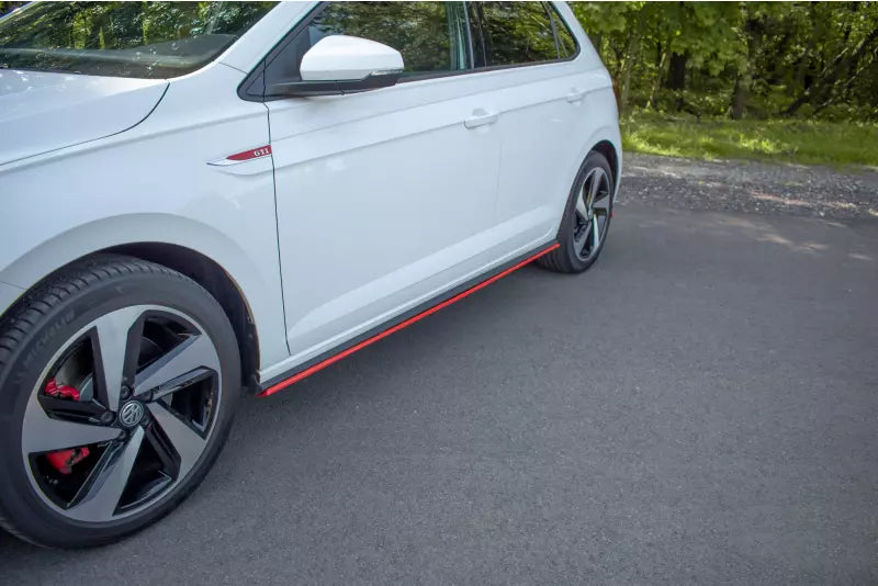 Maxton Design Seitenschweller (Paar) für VW Polo 6 GTI Hochglanz schwarz – Ansicht 3