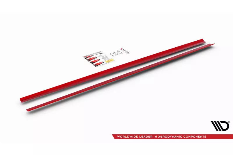 Maxton Design Seitenschweller (Paar) für VW Polo 6 GTI Hochglanz schwarz – Ansicht 4