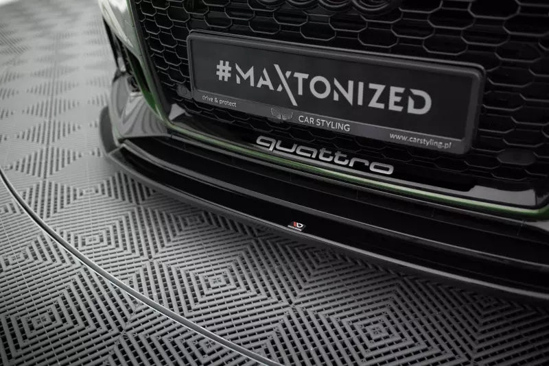 Maxton Design Frontlippe V.2 für Audi RS4 B9 Hochglanz schwarz – Ansicht 3