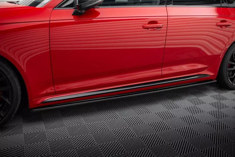 Maxton Design Seitenschweller (Paar) für Audi RS4 B9 Hochglanz schwarz – Ansicht 1
