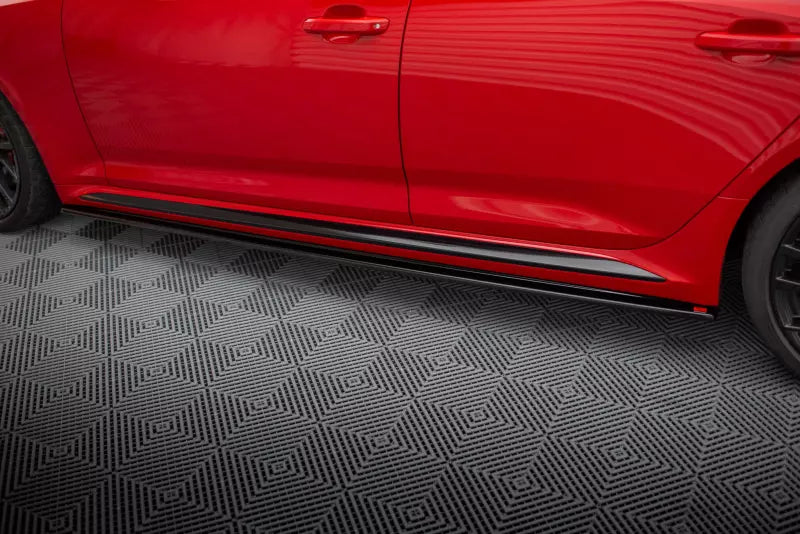 Maxton Design Seitenschweller (Paar) für Audi RS4 B9 Hochglanz schwarz – Ansicht 2