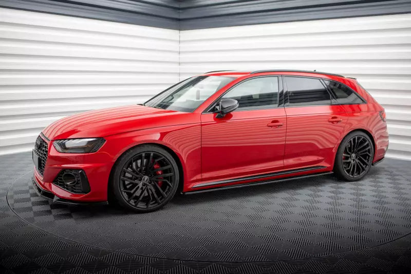 Maxton Design Seitenschweller (Paar) für Audi RS4 B9 Hochglanz schwarz – Ansicht 3