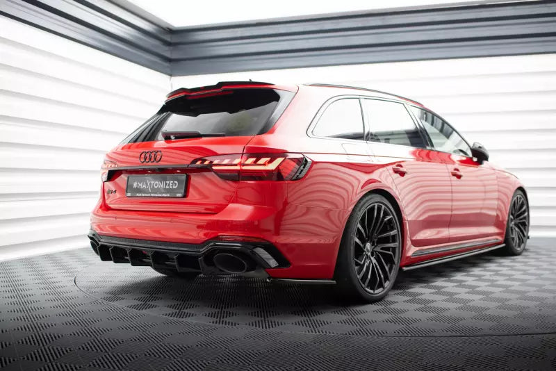 Maxton Design Diffusor Flaps für Audi RS4 B9 Avant Hochglanz schwarz – Ansicht 3