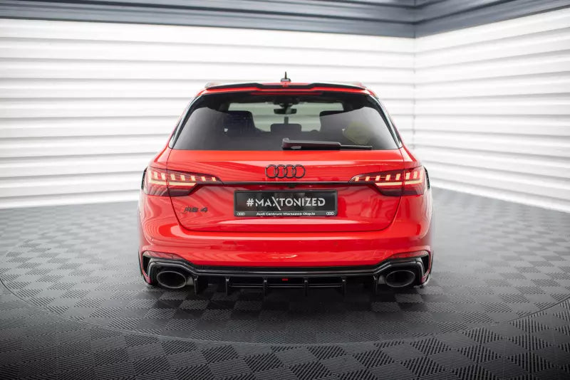 Maxton Design Heckdiffusor für Audi RS4 B9 Avant Hochglanz schwarz – Ansicht 1