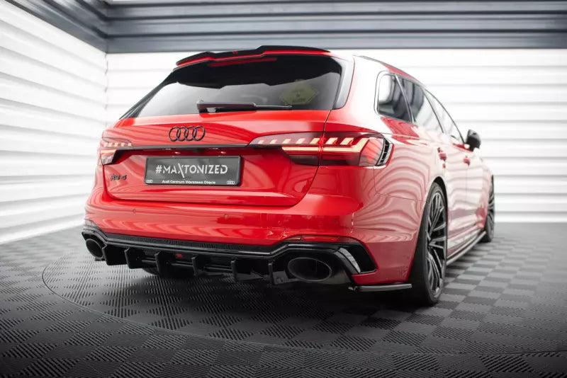 Maxton Design Heckdiffusor für Audi RS4 B9 Avant Hochglanz schwarz – Ansicht 3