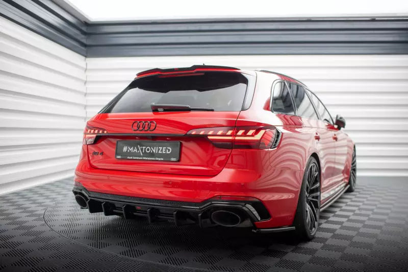 Maxton Design Heckspoiler Lippe für Audi RS4 B9 Avant Hochglanz schwarz – Ansicht 3
